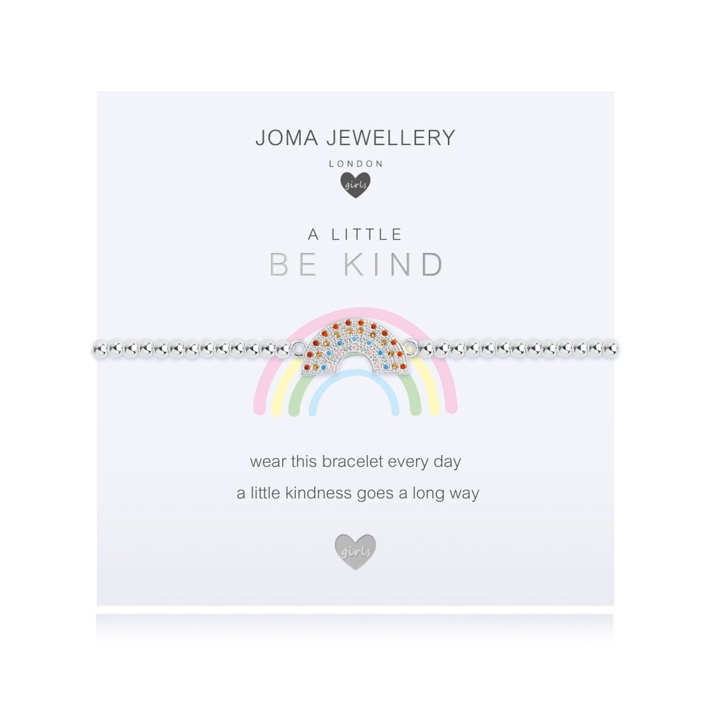 JOMA JEWELLERY Childrens A Little Be Kind Silver 15.5cm Stretch Bracelet C504