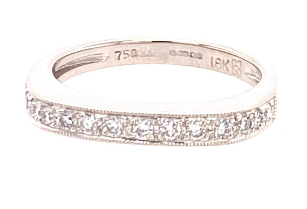 18ct White Gold Diamond Half Eternity Ring