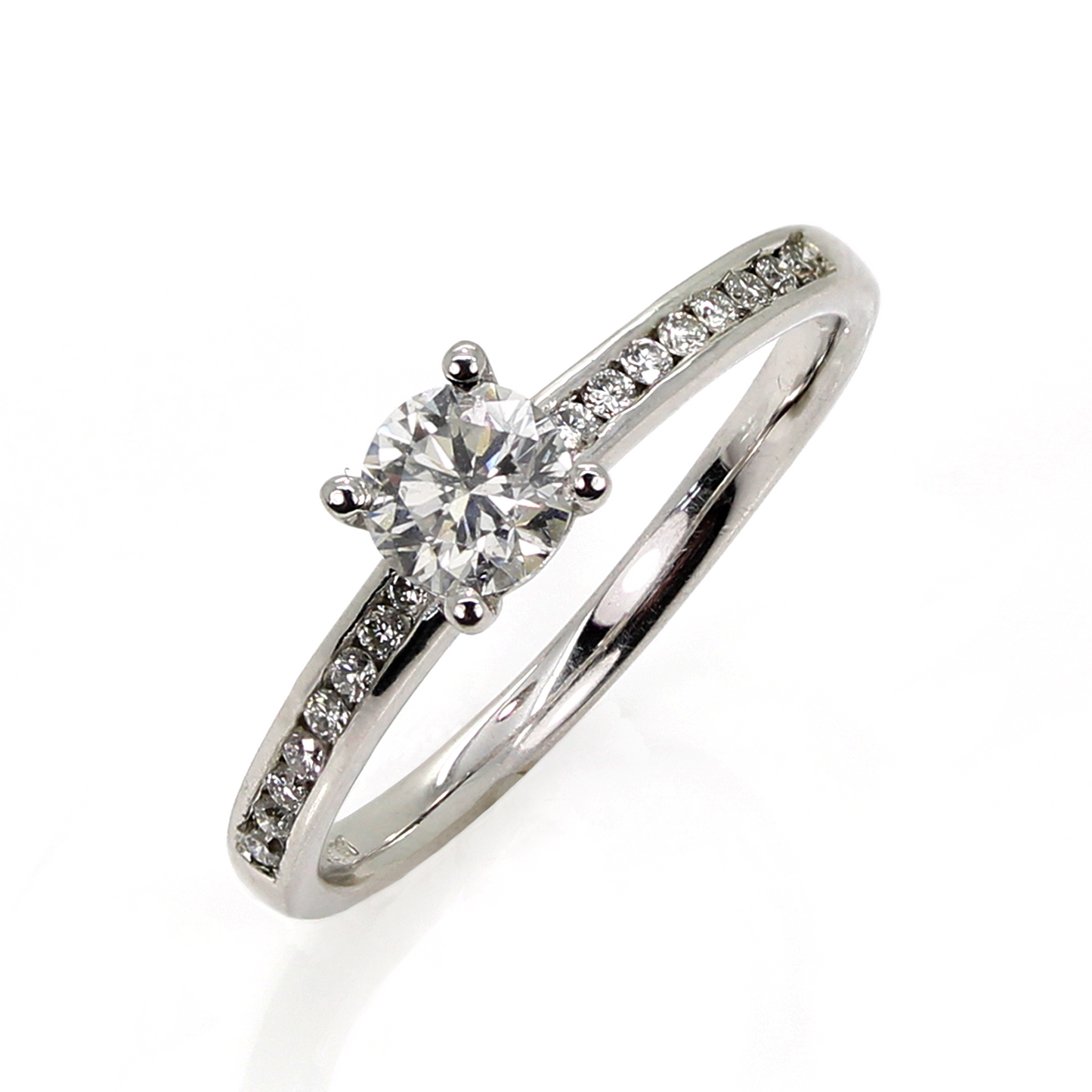 18ct White Gold Solitaire Ring 0.66ct