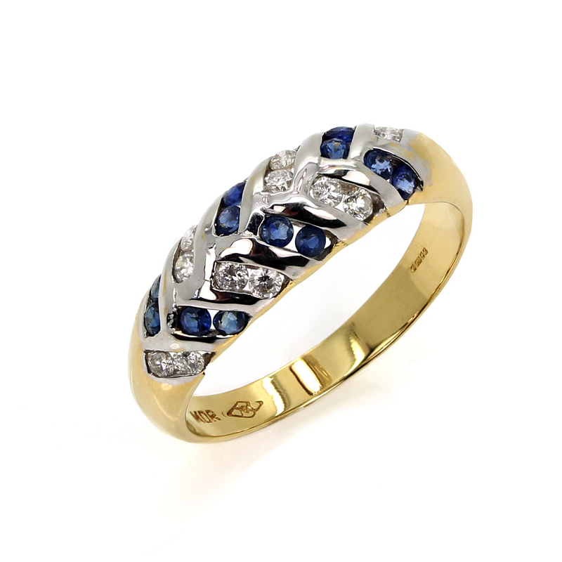18ct Sapphire & Diamond Ring OR674