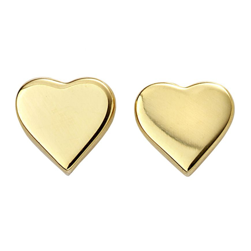 Gold Plated Heart Stud earrings