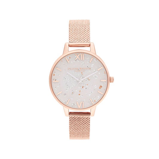 Olivia Burton Celestial Rose Gold Bouclé Mesh OB16GD35