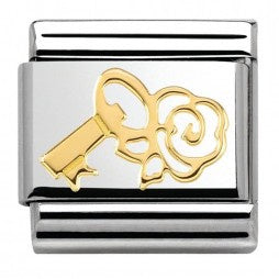 Nomination Gold Madame Monsieur Key Charm 030162/15