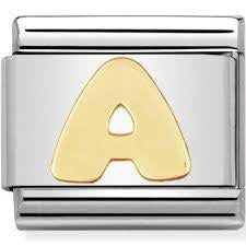 Nomination Gold Letter A Charm 030101-01