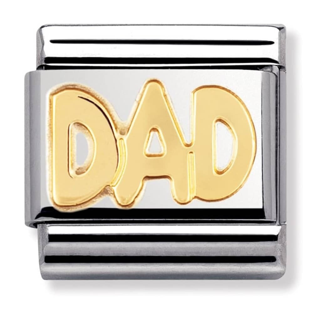 NOMINATION Gold Dad Charm 030107-11