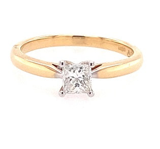 18ct Yellow Gold Solitaire Diamond RING