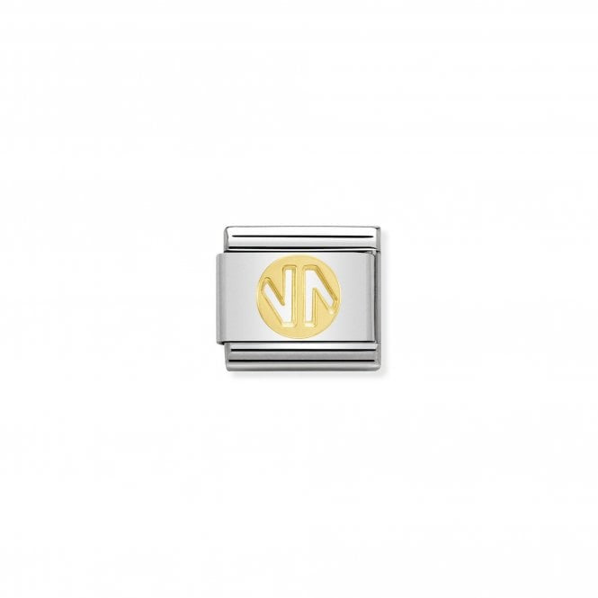 NOMINATION Composable Classic Writings 18K Gold Logo Nn Link 030107/15