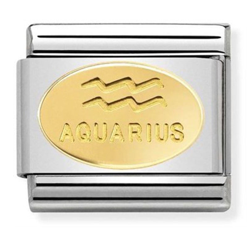 Nomination Gold Aquarius charm 030165-11