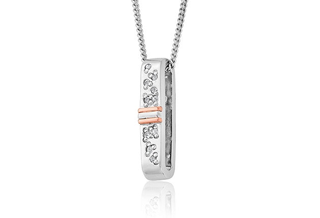 Clogau Cariad Sparkle White Topaz Drop Pendant 3SCCBP01