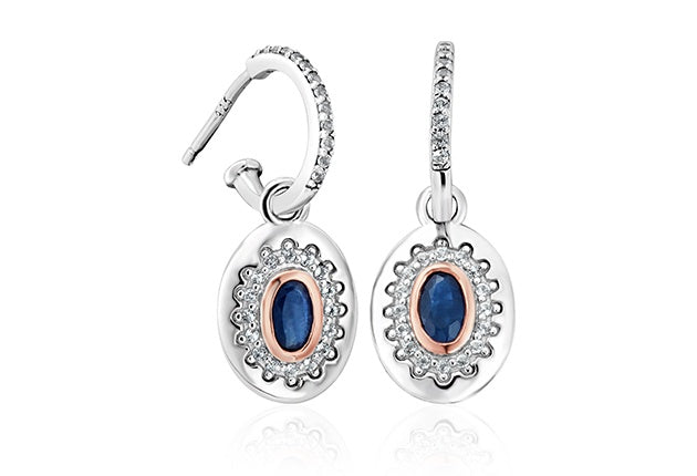 Clogau Princess Diana Sapphire Drop Earrings 3SLDD0070
