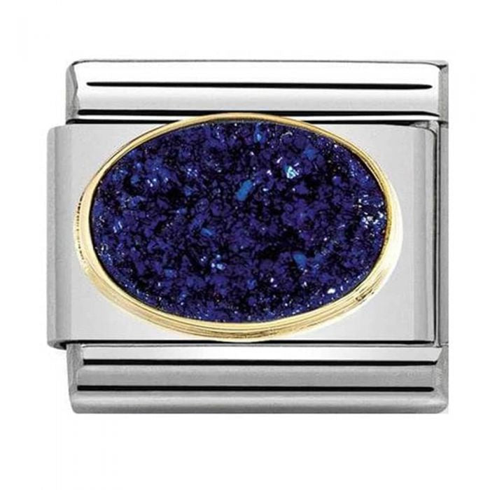 Nomination Gold Agate Drusie Midnight Blue Charm 030518-04