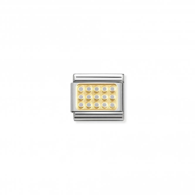 NOMINATION Composable Classic Symbols Plates Gold Grill Link 030153/02