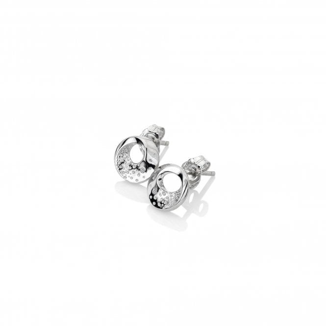 Hot Diamonds Quest Circle Stud Earrings Silver DE650