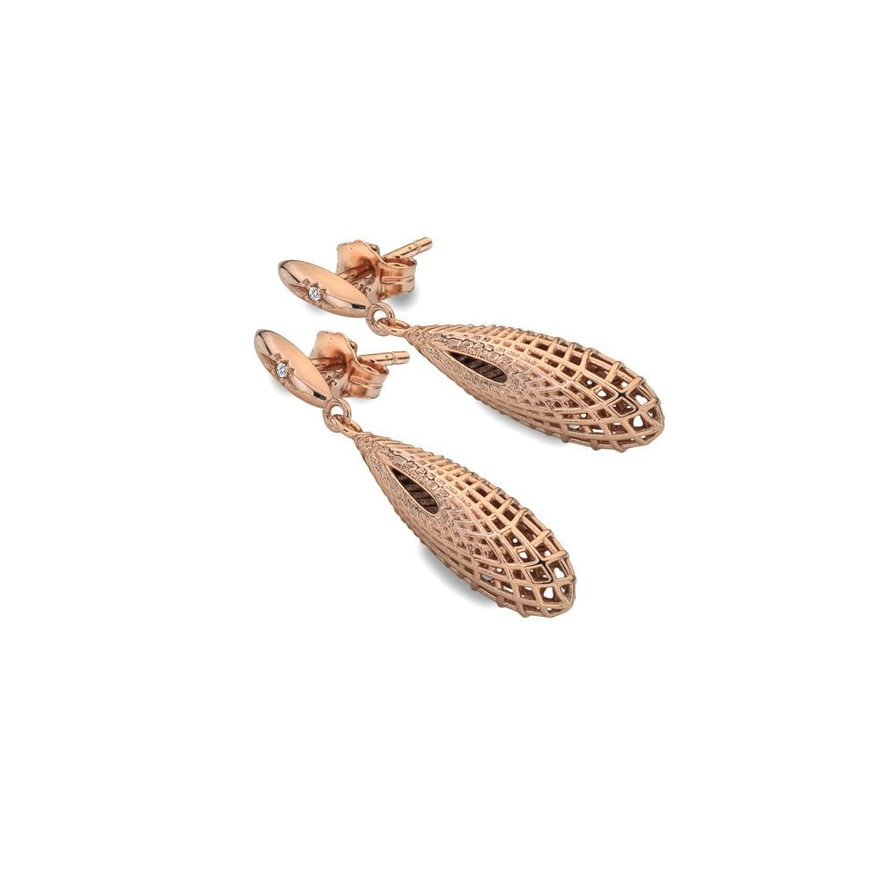 Hot Diamonds Rose Quest Filigree Teardrop Earrings DE656