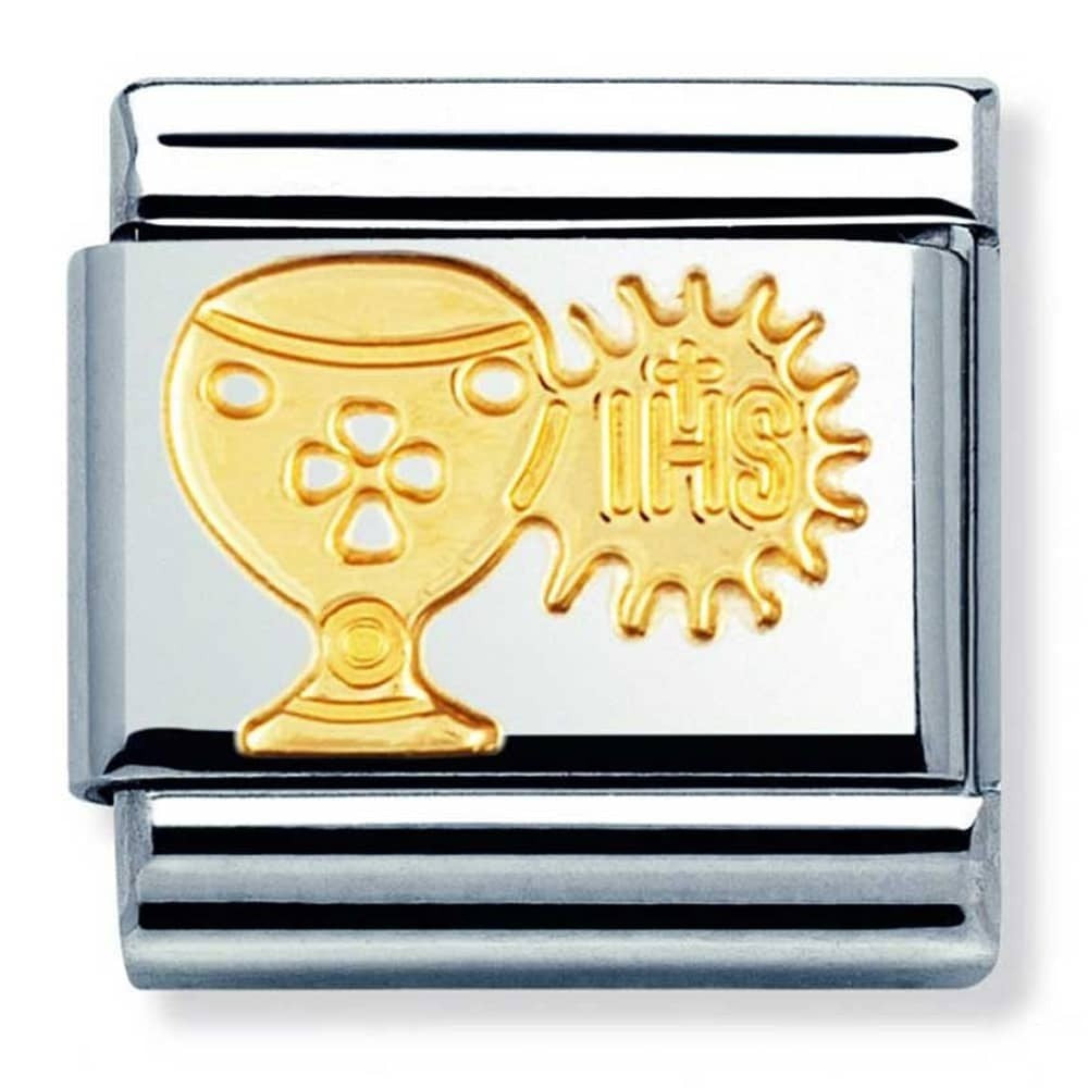 NOMINATION Gold Chalice Host Charm 030105-02