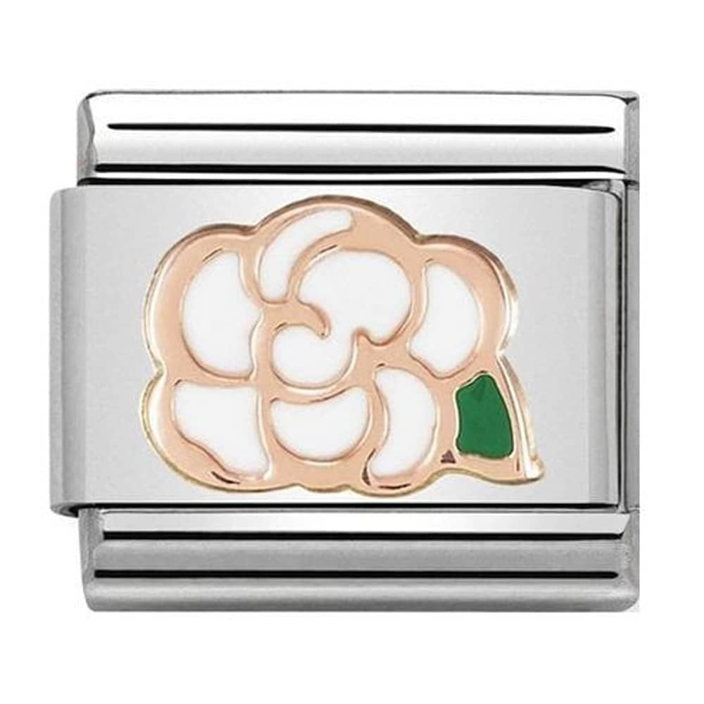 NOMINATION Enamel Gold Camellia Charm 430202-02