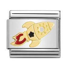 Nomination Gold Rocketship Charm 030272-48
