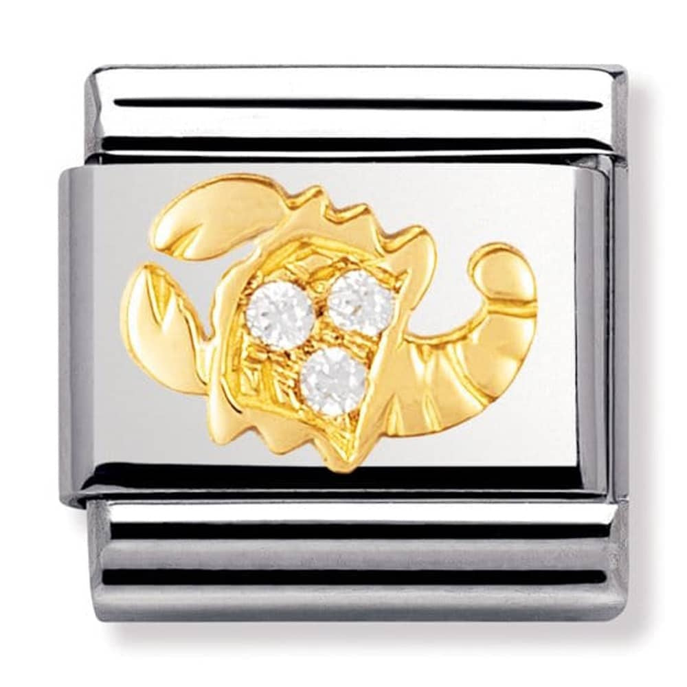 NOMINATION Gold CZ Scorpio Charm 030302-08