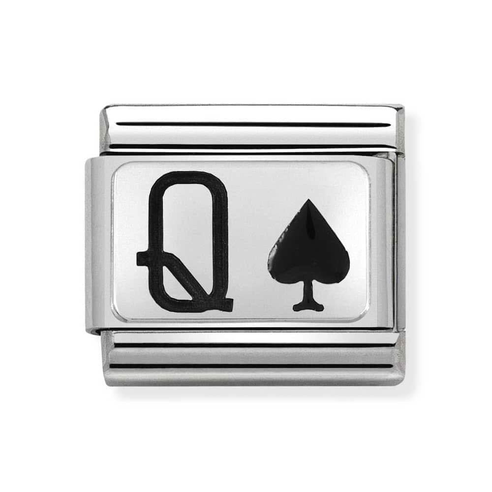 NOMINATION Enamel Queen Spades Charm 330208-31