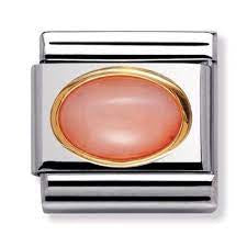 NOMINATION Oval Pink Coral Charm 030502-10