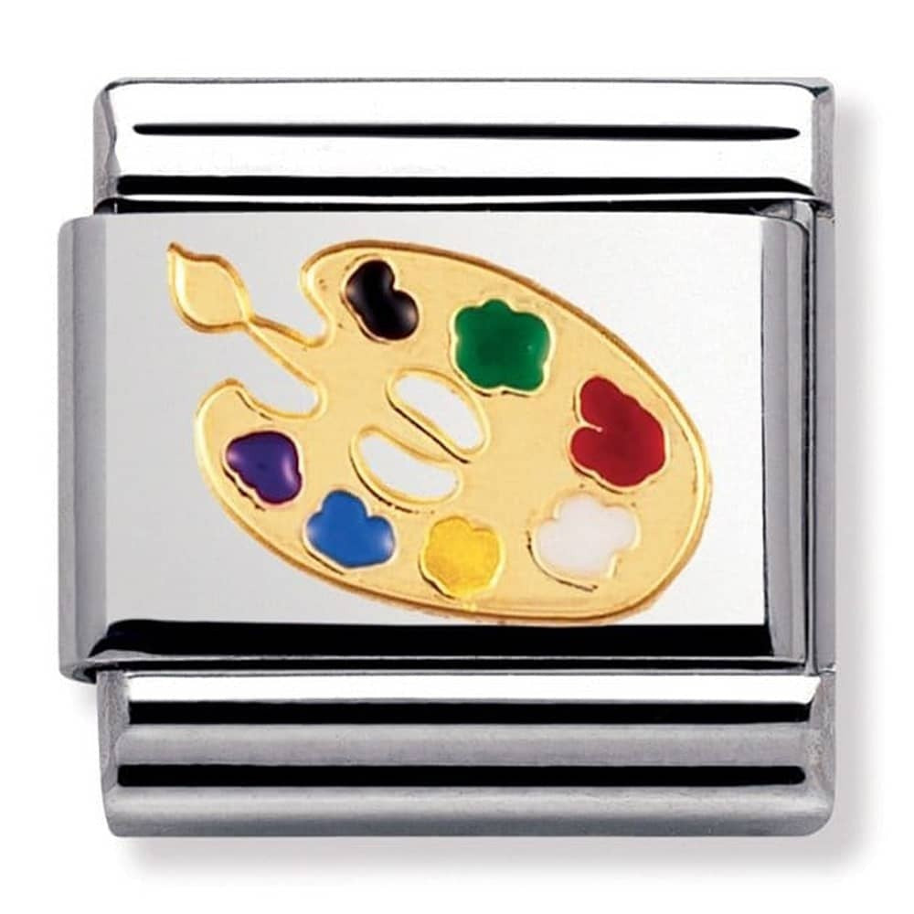 NOMINATION Enamel Gold Artist's Palette 030208-04