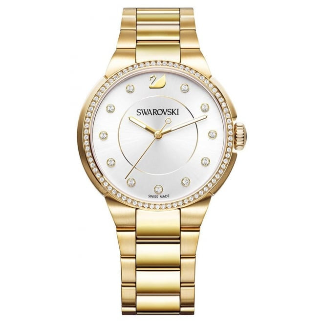 Swarovski City Yellow Gold Tone Bracelet Watch 5213729