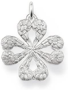 Thomas Sabo Silver Winged Heart Clover Pendant PE476-001-12