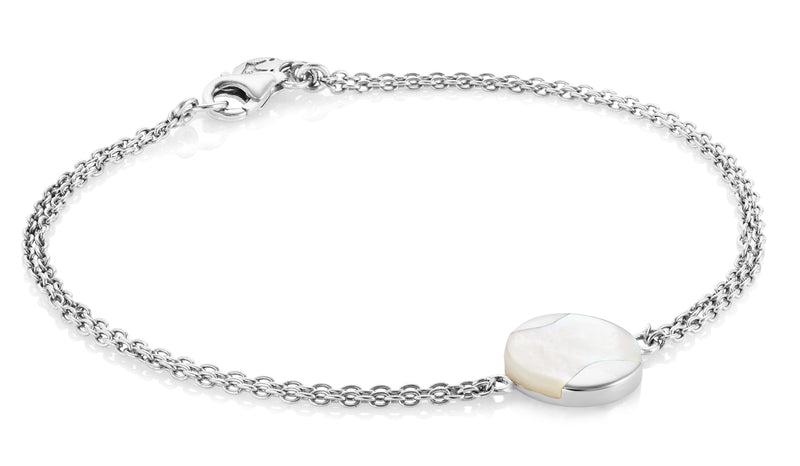 Jersey Pearl Dune Silver Mother Of Pearl Bracelet DUB-SS