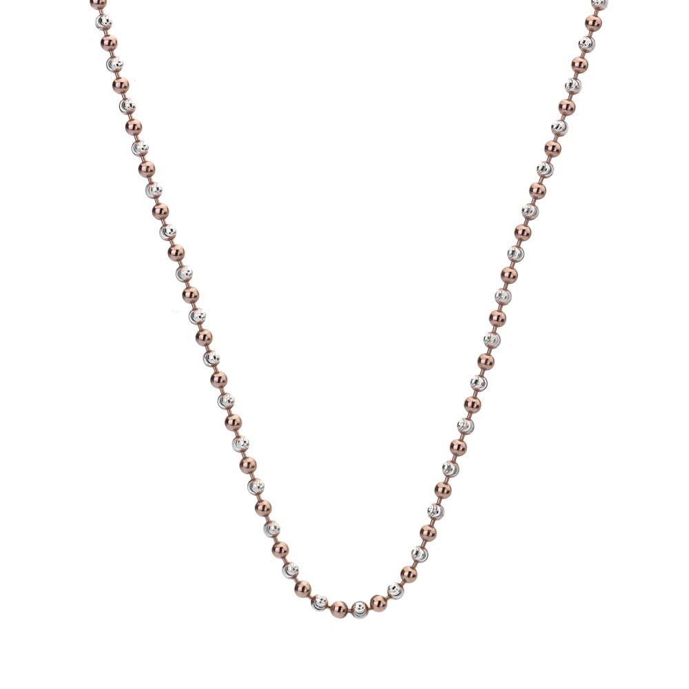 Hot Diamonds 30" Silver and Rose Bead Chain CH020