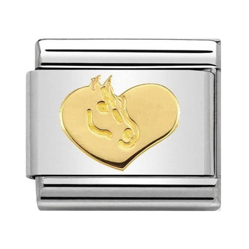 Nomination Gold Heart Horse 030149-27