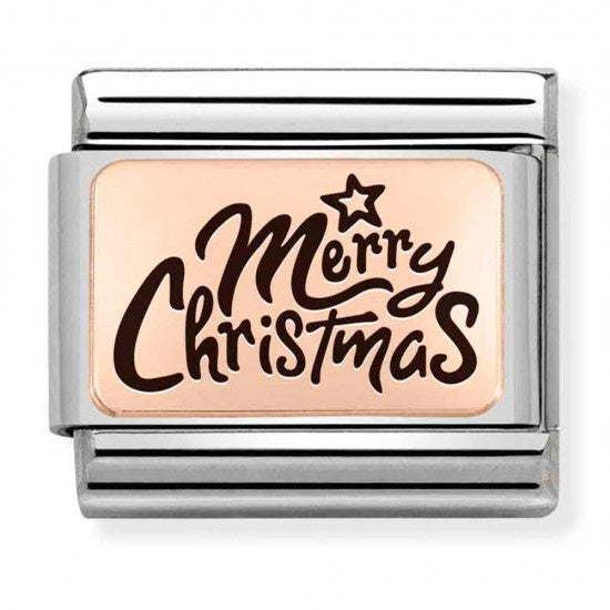 NOMINATION Rose Gold Merry Christmas 430111-14