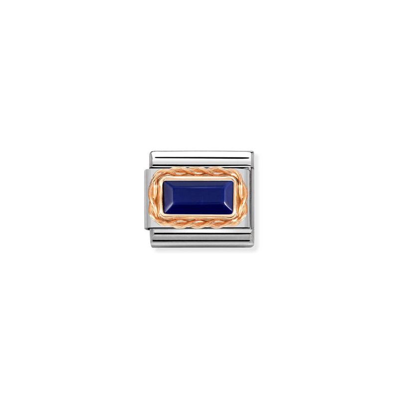 Nomination RG Baguette Stone Lapis 430512-09