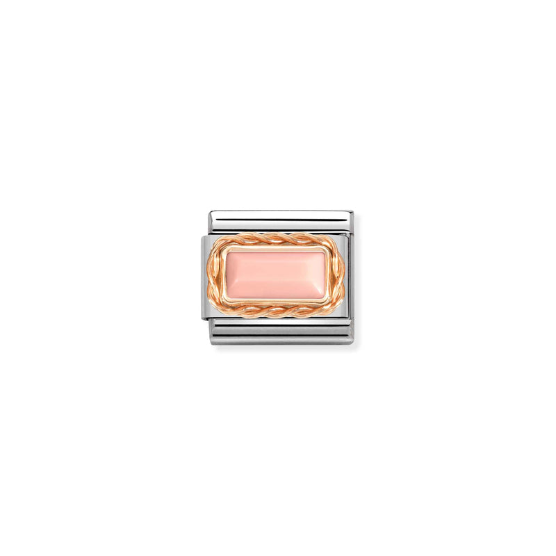 Nomination RG Baguette Stone Pink Coral 430512-10