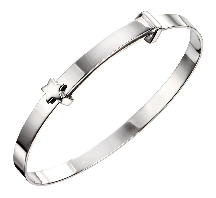 Silver Star Baby Bangle