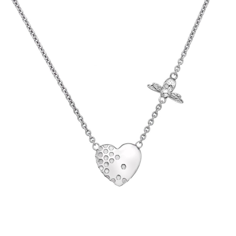 Hot Diamonds Sterling Silver Honey Bee Heart Necklace DN145
