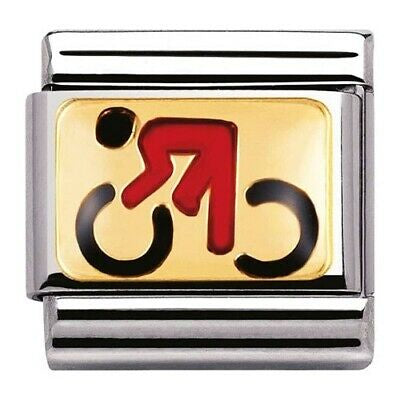 NOMINATION Enamel Gold Cyclist Charm 030287-04
