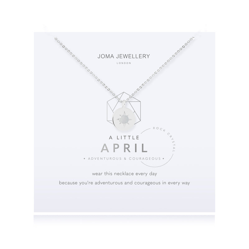 Joma April Rock Crystal Birthstone Necklace 4657