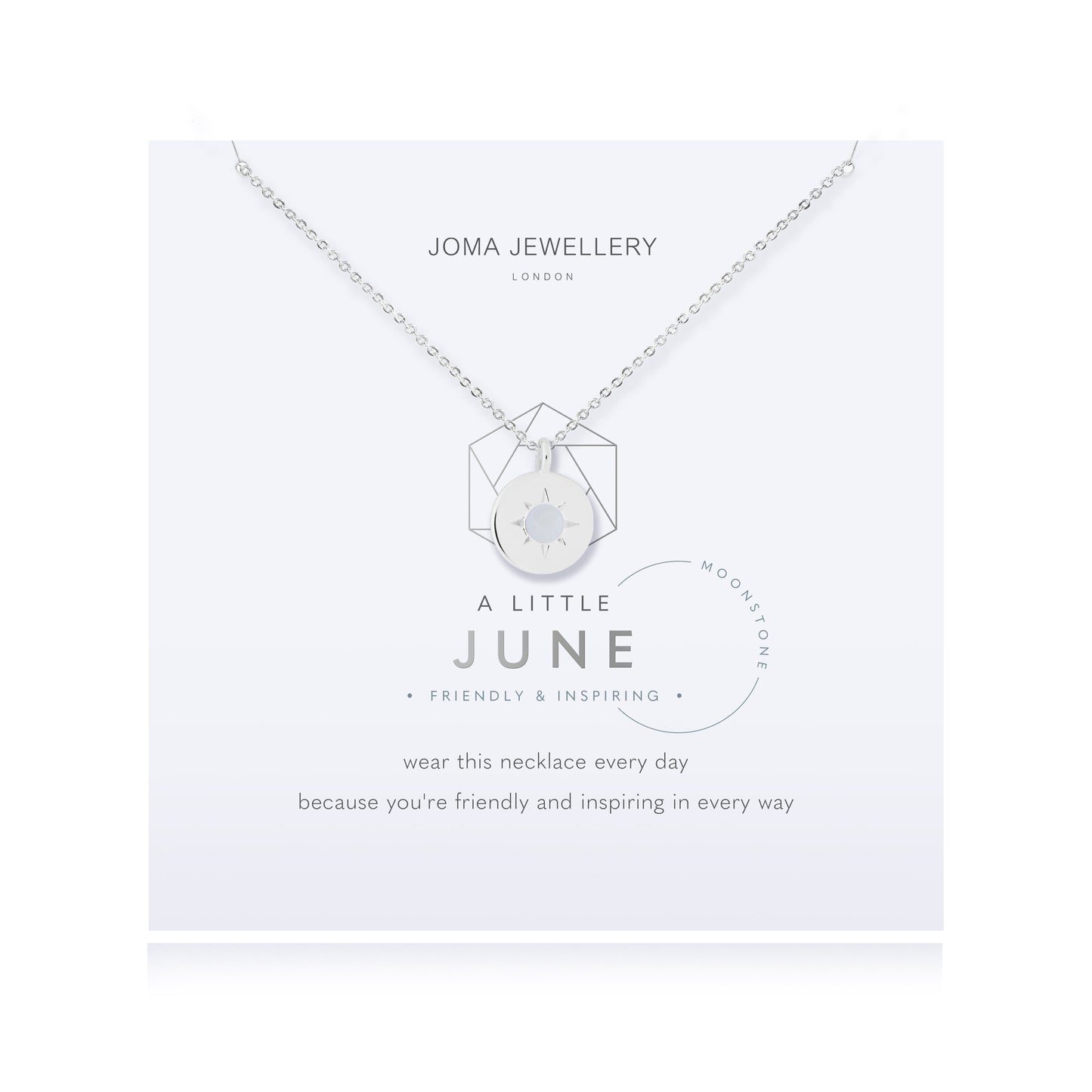 Joma June Moonstone Birthstone Necklace 4659