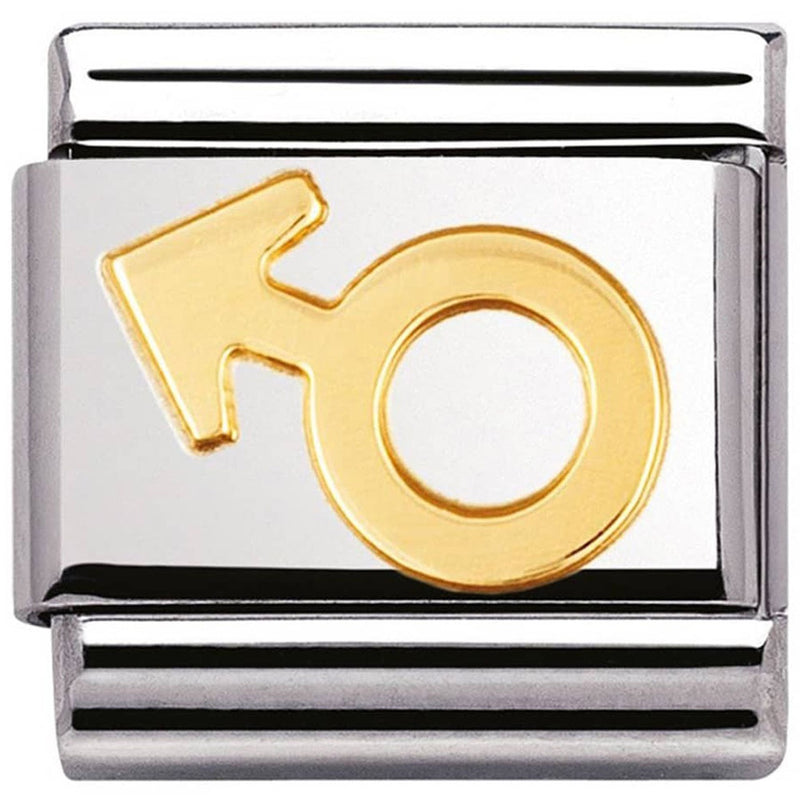 Nomination Ladies Composable Classic 18K Gold Male Symbol Charm 030116/05