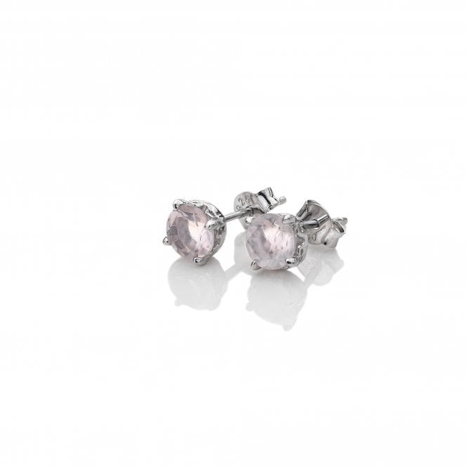 Hot Diamonds October Silver Rose Quartz Earrings AE010