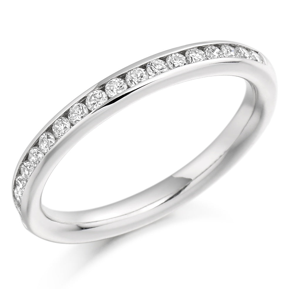 18ct White Gold Diamond Half Eternity Ring 0.33ct