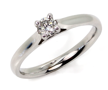 18ct White Gold Diamond Solitaire Ring RN2151
