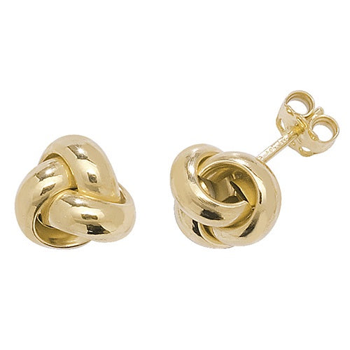 9ct Yellow Gold Knot Stud Earrings