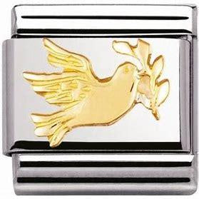 Nomination Gold Peace Dove Charm 030122-09