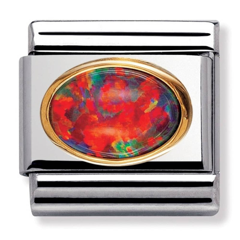 Nomination Oval Red Opal Charm 030502-08