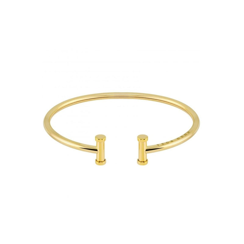 Hugo Boss Ladies' Yellow Gold Tone Polished T-Bar Bangle 1580165M