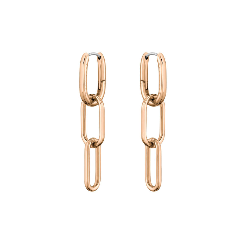 Hugo Boss Tessa Rose Gold Tone Drop Earrings 1580202