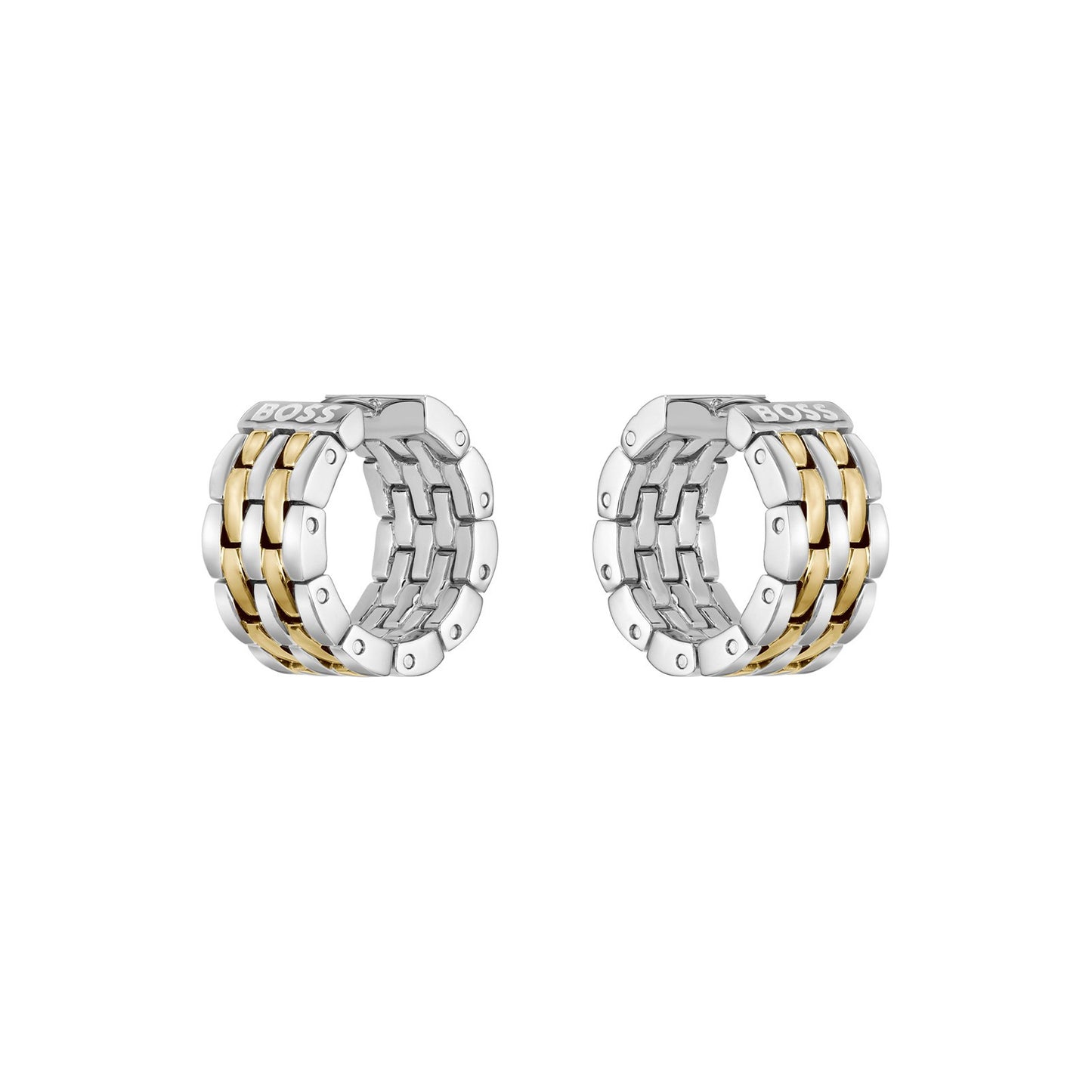 BOSS Isla Two Tone Hoop Earrings 1580531