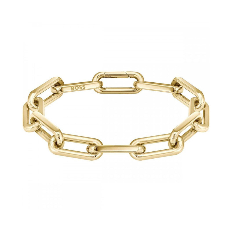 BOSS Ladies Halia Gold Tone Chain Link Bracelet 1580600