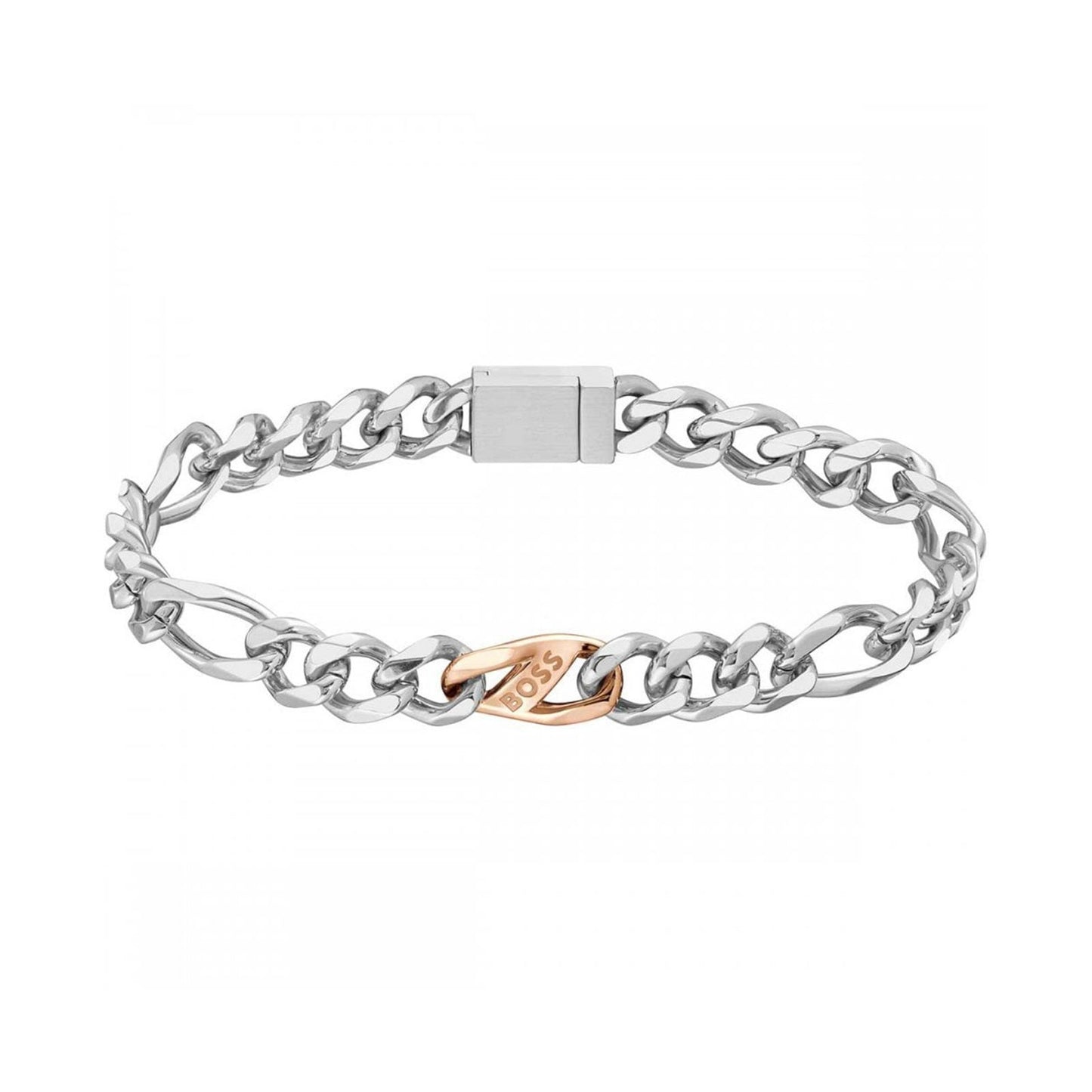 BOSS Gents Rian Two Tone Link Chain Bracelet 1580613M